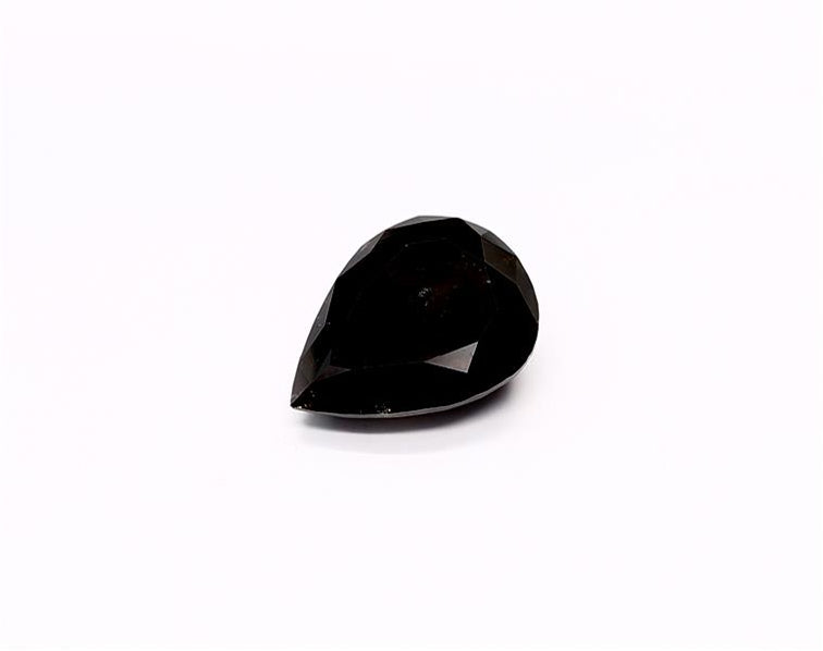 2.73 Carat Natural Black Pear Diamond GIA