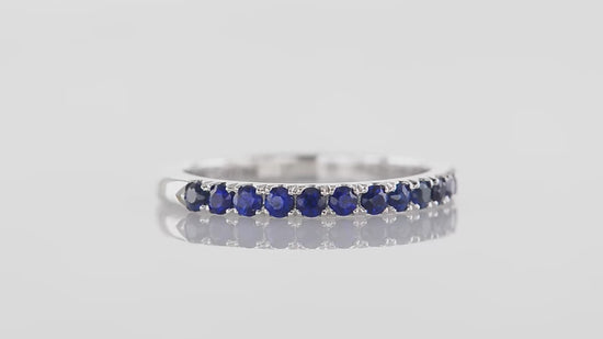 Sapphire Half-Eternity Band Ring