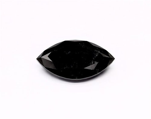 4.38 Carat Natural Black Marquise Diamond GIA