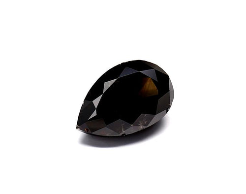 1.86 Carat Natural Black Pear Diamond GIA