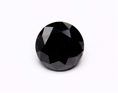 0.43 Carat Natural Black Round Diamond GIA