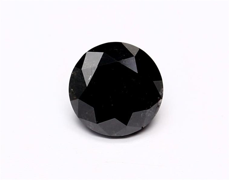 0.43 Carat Natural Black Round Diamond GIA