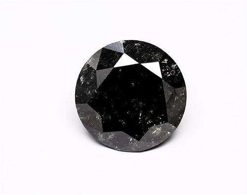 3.19 Carat Black Round Diamond