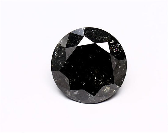 3.19 Carat Black Round Diamond