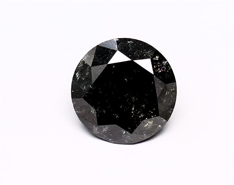 3.19 Carat Black Round Diamond