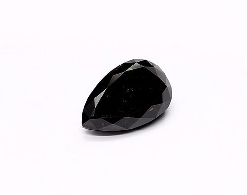 1.5 Carat Natural Black Pear Diamond GIA