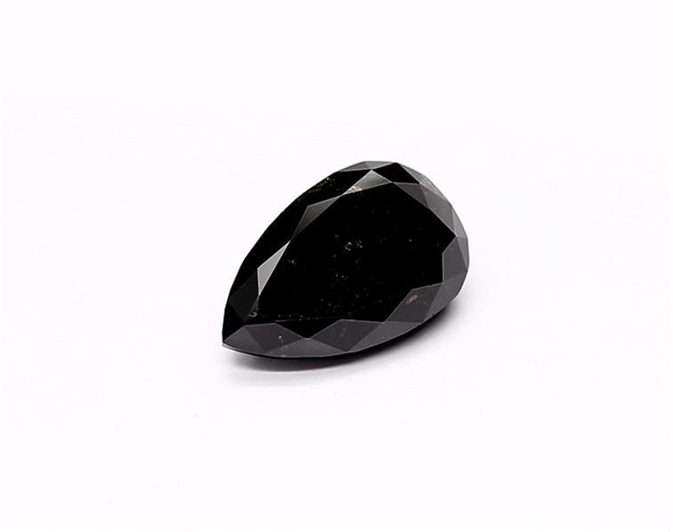 1.5 Carat Natural Black Pear Diamond GIA