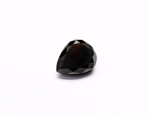 1.32 Carat Natural Black Pear Diamond GIA