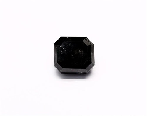 3.11 Carat Natural Black Sq emerald Diamond GIA