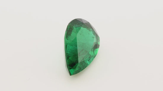 5.01 Carat Green Pear Emerald