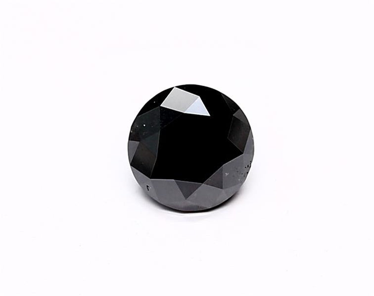 1.05 Carat Natural Black Round Diamond GIA