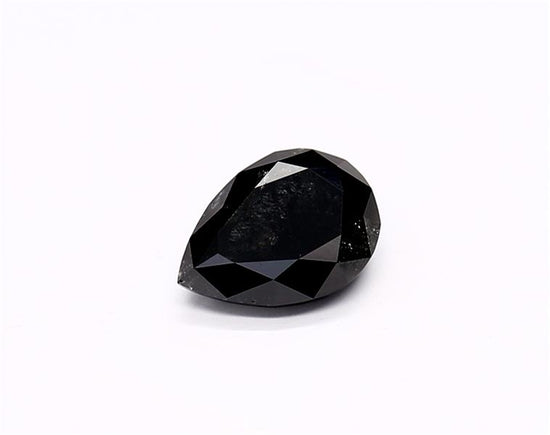 1.09 Carat Natural Black Pear Diamond GIA