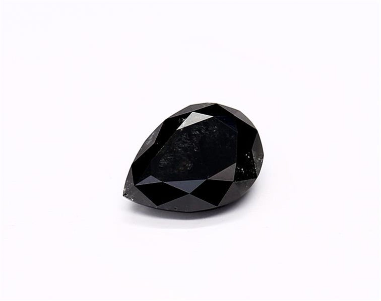 1.09 Carat Natural Black Pear Diamond GIA
