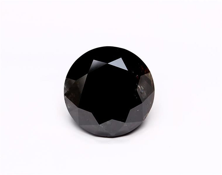 5.41 Carat Black Round Diamond