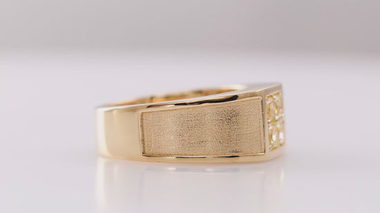 Fancy Yellow Radiant Diamond Men's Ring