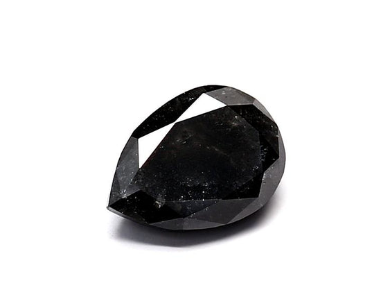 1.02 Carat Natural Black Pear Diamond GIA