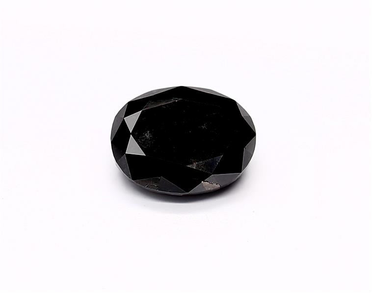 2.28 Carat Natural Black Oval Diamond GIA