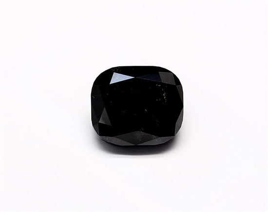 0.81 Carat Natural Black Cushion Diamond GIA