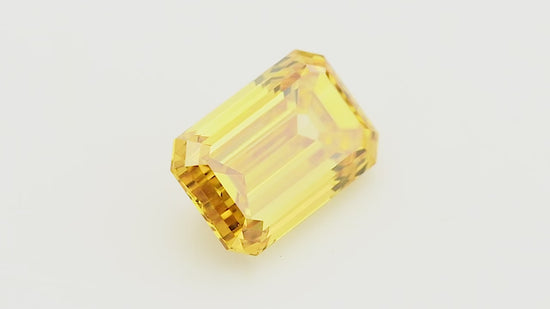 0.63 Carat Fancy Deep Orange Yellow Emerald Diamond VVS1 GIA