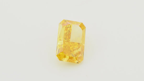 0.54 Carat Fancy Vivid Orange Yellow Radiant Diamond VS2 GIA