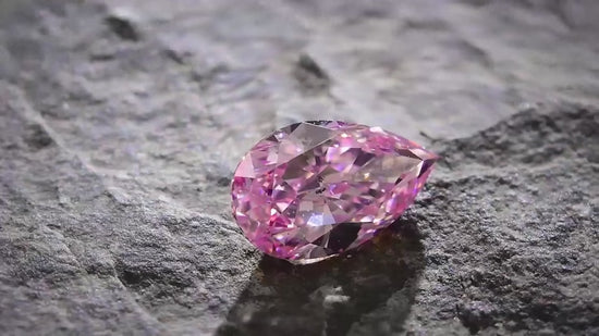 0.75 Carat Fancy Intense Purple Pink Pear Argyle Diamond SI2 GIA