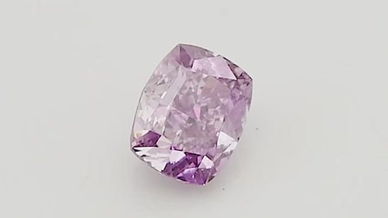 0.25 Carat Fancy Intense Pink Purple Cushion Diamond SI2 GIA