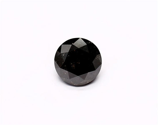 1.09 Carat Natural Black Round Diamond GIA