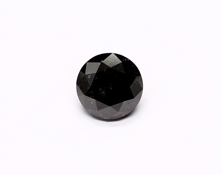1.09 Carat Natural Black Round Diamond GIA