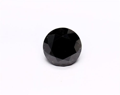 1.06 Carat Natural Black Round Diamond GIA