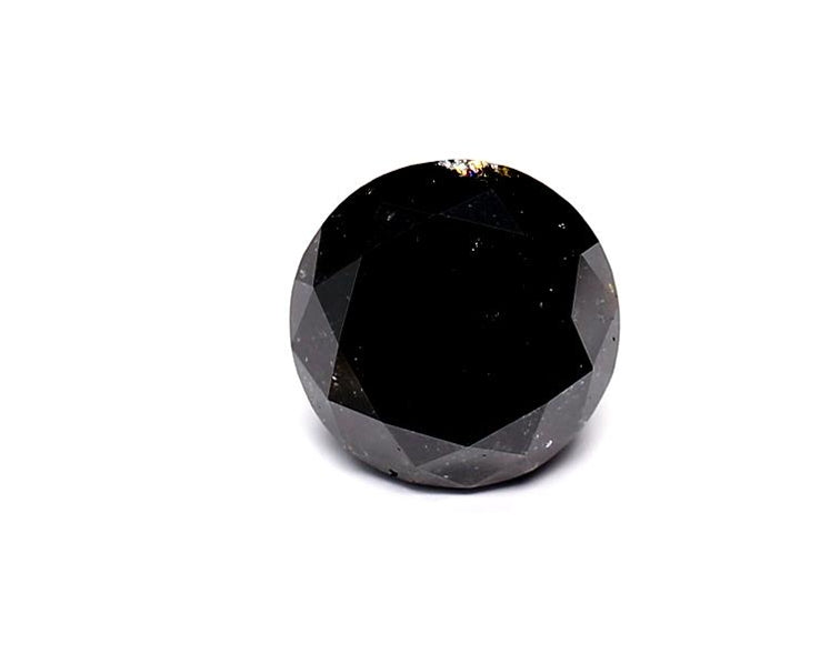 2.3 Carat Natural Black Round Diamond GIA