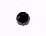0.58 Carat Natural Black Round Diamond GIA