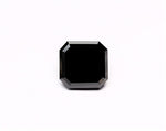 1.62 Carat Natural Black Sq emerald Diamond GIA