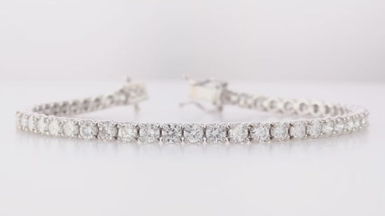 6Ct Round White Diamond Tennis Bracelet