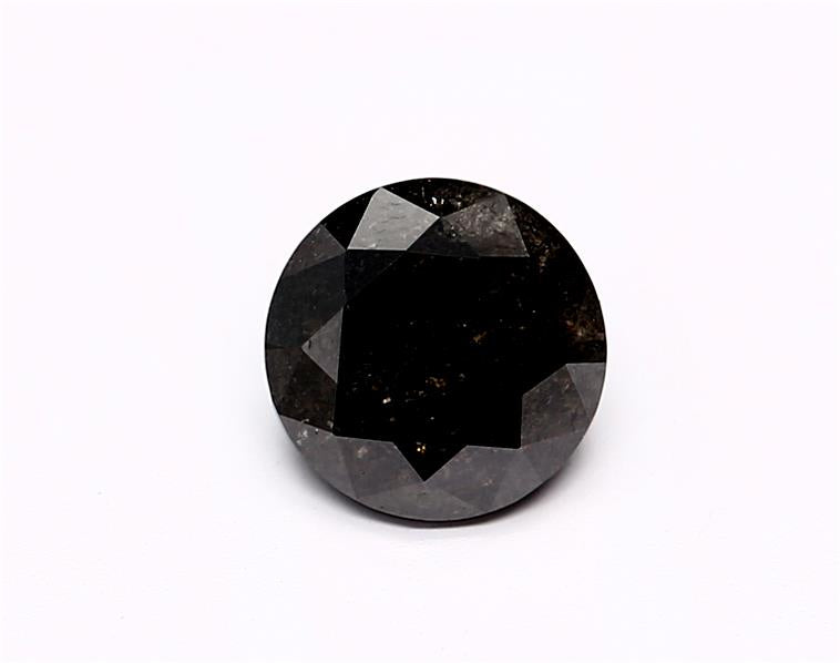 0.81 Carat Natural Black Round Diamond GIA