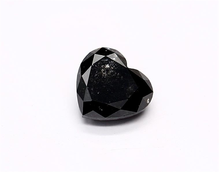 0.33 Carat Natural Black Heart Diamond GIA