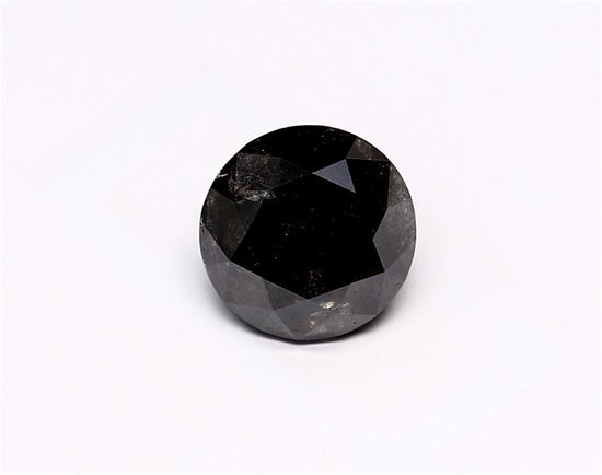 1.4 Carat Natural Black Round Diamond GIA