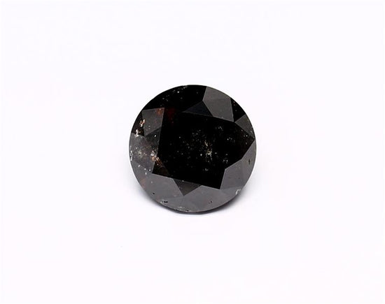 2.02 Carat Natural Black Round Diamond GIA