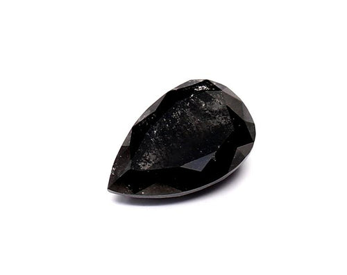 1.67 Carat Natural Dark gray Pear Diamond GIA