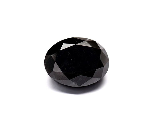 2.59 Carat Natural Black Oval Diamond GIA