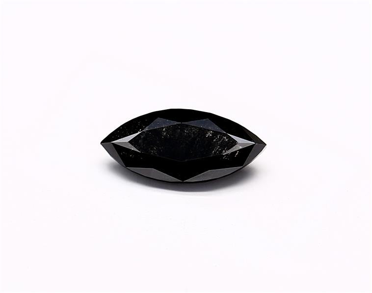 0.65 Carat Natural Black Marquise Diamond GIA