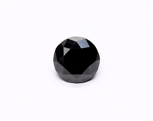1.08 Carat Natural Black Round Diamond GIA