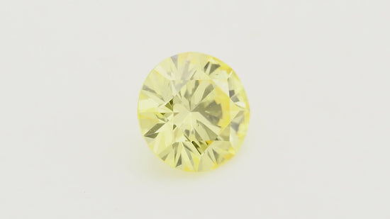 0.33 Carat Fancy Intense Yellow Round Diamond VS1 GIA