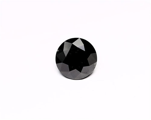 1.7 Carat Natural Black Round Diamond GIA
