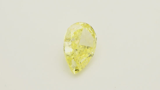 1.01 Carat Fancy Intense Yellow Pear Diamond VS2 GIA
