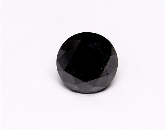 1.4 Carat Natural Black Round Diamond GIA