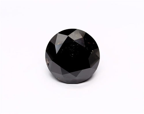 4.96 Carat Black Round Diamond