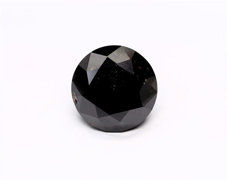 4.96 Carat Black Round Diamond