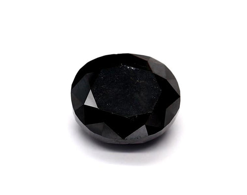 0.9 Carat Natural Black Oval Diamond GIA