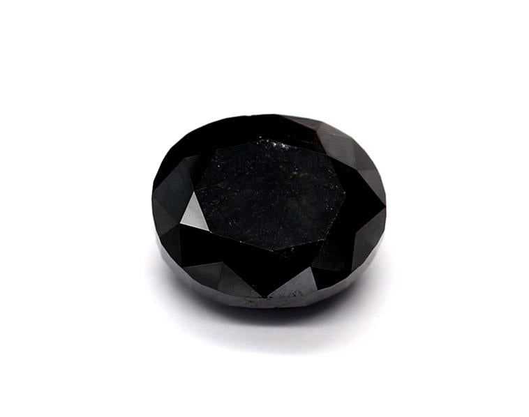 0.9 Carat Natural Black Oval Diamond GIA