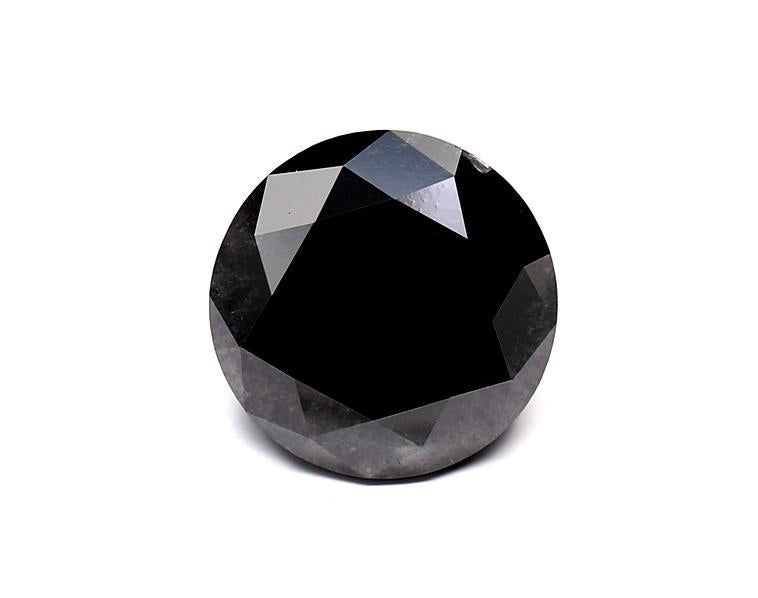 4.03 Carat Black Round Diamond
